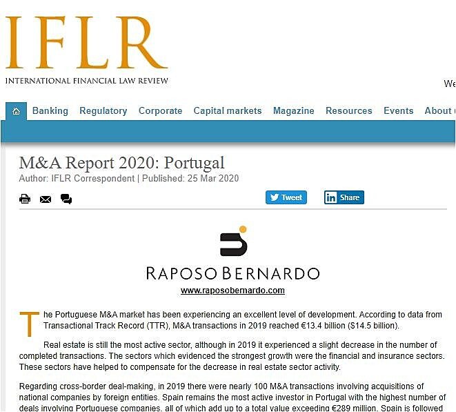 M&A Report 2020: Portugal